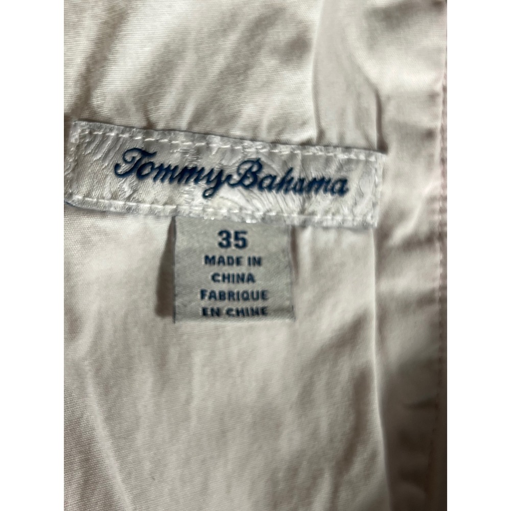 Tommy Bahama Mens Boracay Chino Shorts Coral Pink Size 35x9 Stretch - Picture 3 of 8